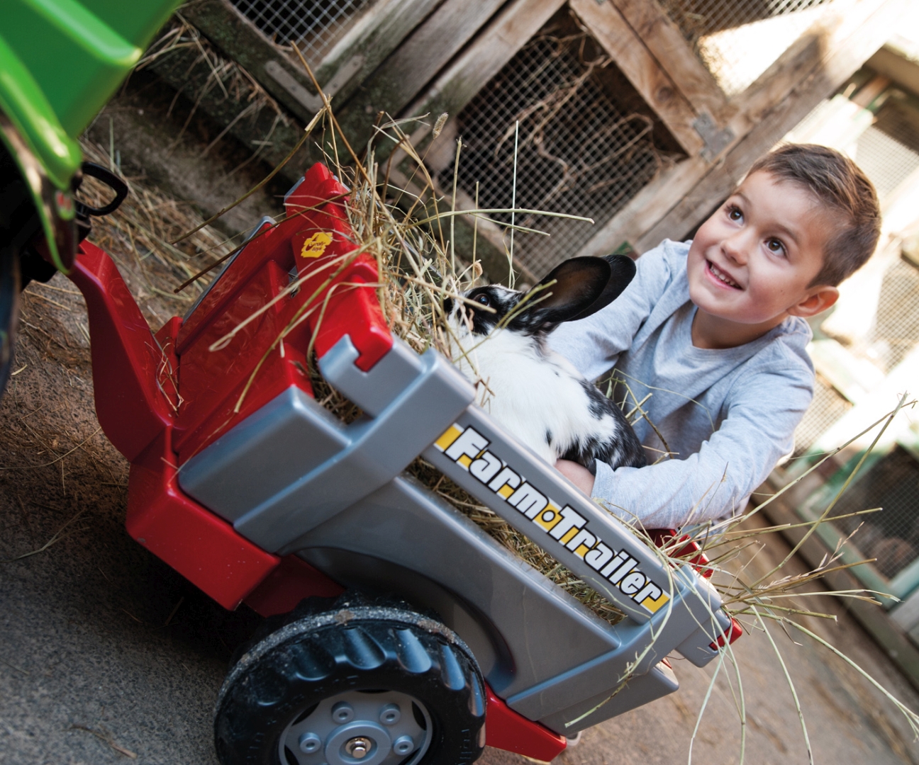 Rolly Toys 800261 Traktor Rolly Junior RT z przyczepą Czerwony — zdjęcie 12