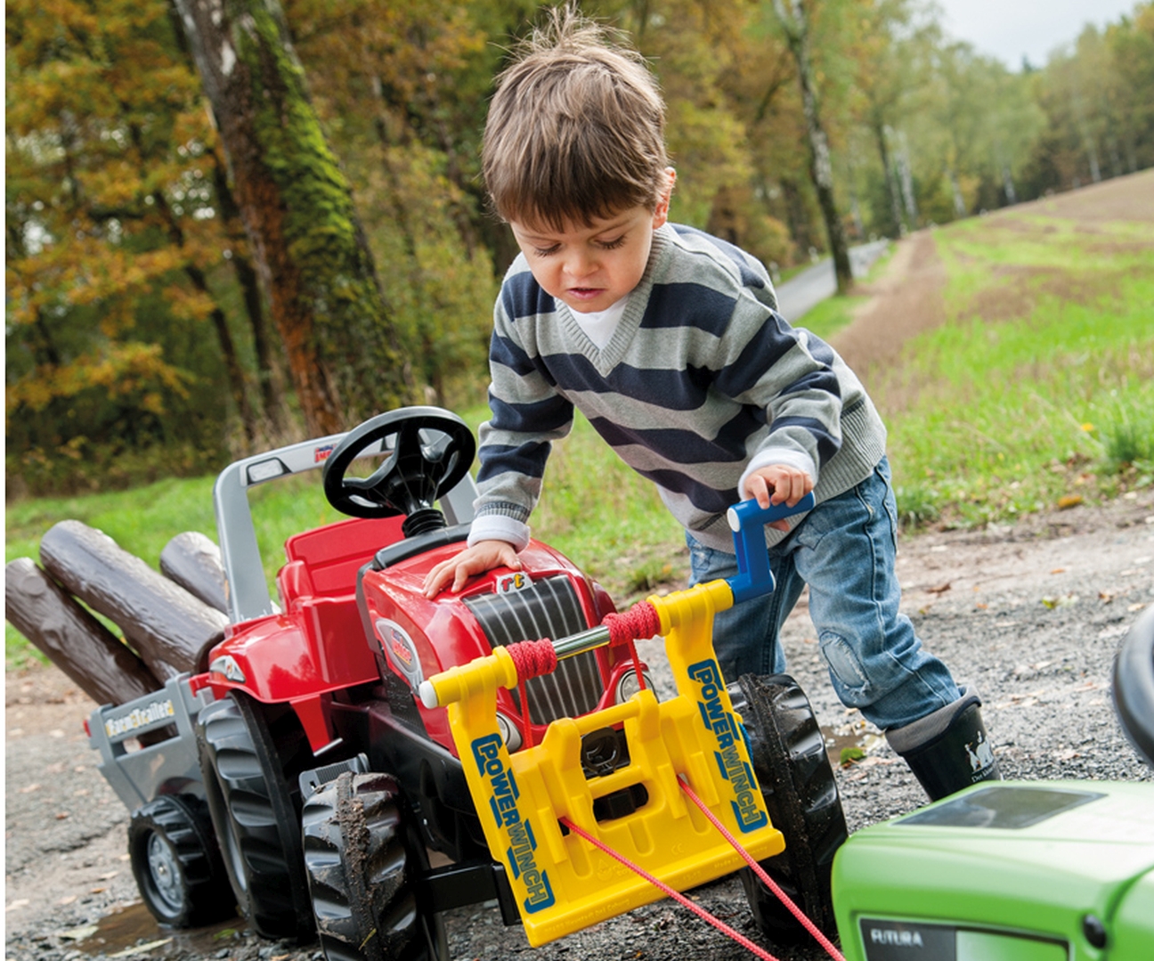 Rolly Toys 800261 Traktor Rolly Junior RT z przyczepą Czerwony — zdjęcie 13