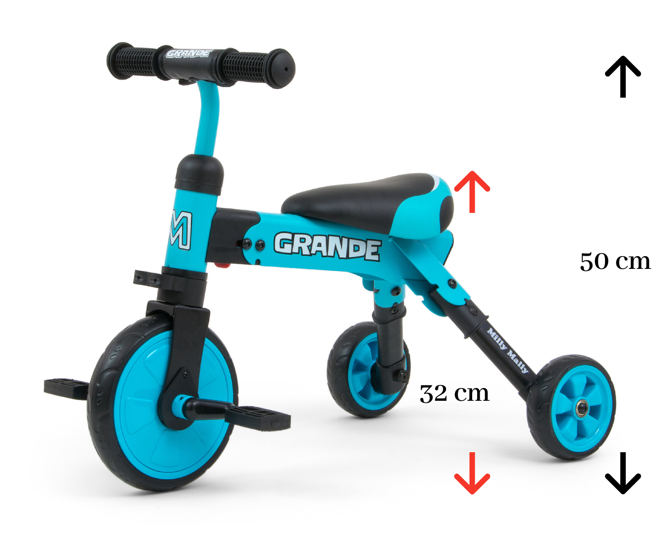 Milly Mally Rowerek 2w1 Grande Blue — zdjęcie 2