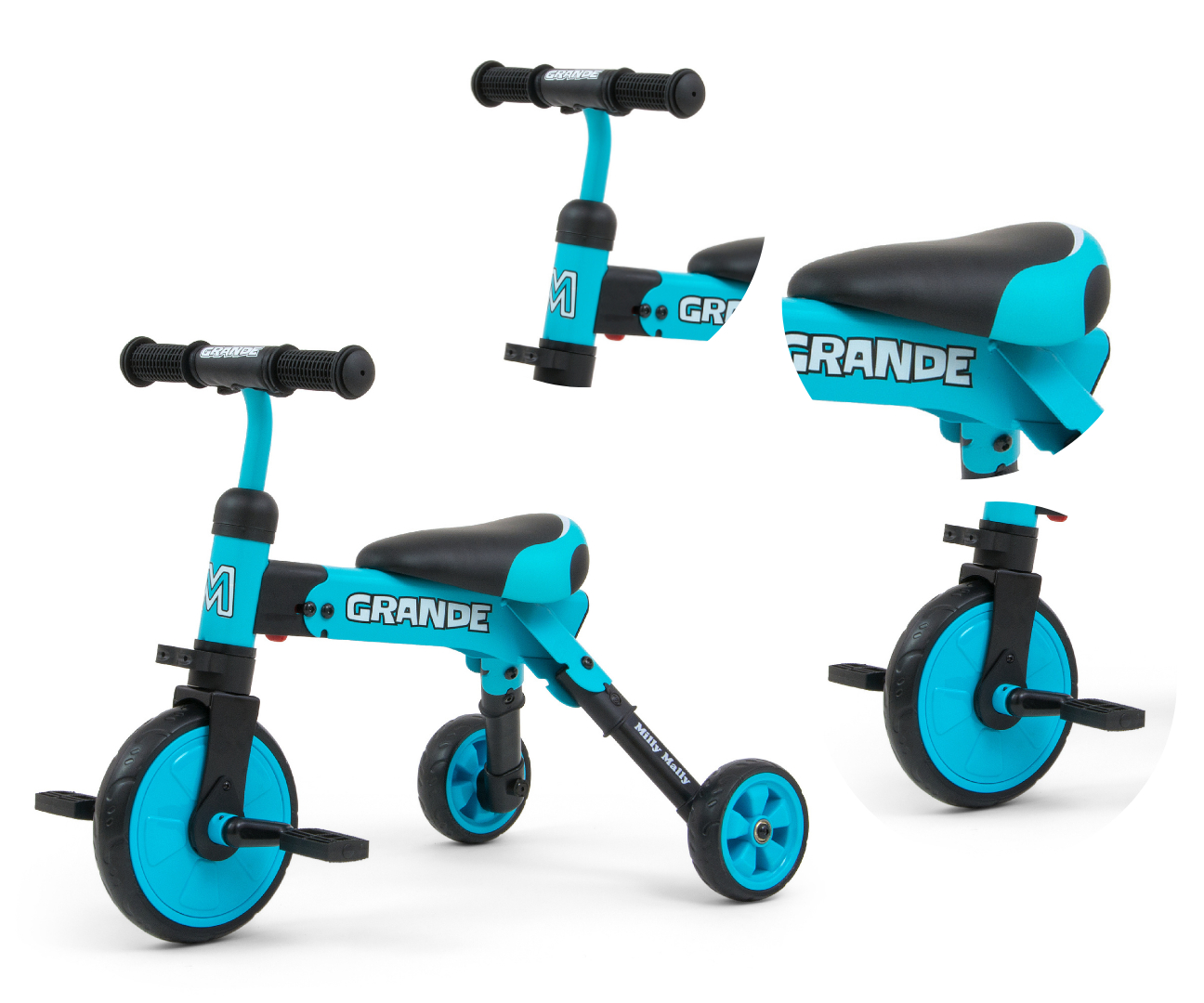 Milly Mally Rowerek 2w1 Grande Blue — zdjęcie 3